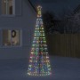 Árbol de Navidad cono con estacas 570 LEDs de colores 300 cm