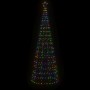 Árbol de Navidad cono con estacas 570 LEDs de colores 300 cm