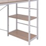 4-tier oak-colored desk with shelving by vidaXL, Desks - Ref: Foro24-20134, Price: 111,10 €, Discount: %