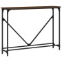 Engineered wood brown oak console table 102x22.5x75 cm by , Side tables - Ref: Foro24-834134, Price: 45,68 €, Discount: %
