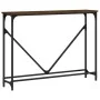 Engineered wood brown oak console table 102x22.5x75 cm by , Side tables - Ref: Foro24-834134, Price: 44,99 €, Discount: %