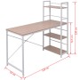 4-tier oak-colored desk with shelving by vidaXL, Desks - Ref: Foro24-20134, Price: 111,10 €, Discount: %