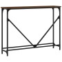 Engineered wood brown oak console table 102x22.5x75 cm by , Side tables - Ref: Foro24-834134, Price: 45,68 €, Discount: %