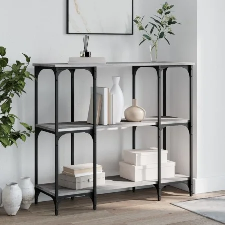 Engineered wood gray Sonoma console table 102x35x90 cm by , Side tables - Ref: Foro24-834148, Price: 65,22 €, Discount: %