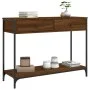 Engineered wood brown oak console table 100x34.5x75 cm by , Side tables - Ref: Foro24-834174, Price: 70,66 €, Discount: %