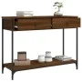 Engineered wood brown oak console table 100x34.5x75 cm by , Side tables - Ref: Foro24-834174, Price: 70,66 €, Discount: %