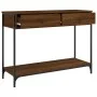 Engineered wood brown oak console table 100x34.5x75 cm by , Side tables - Ref: Foro24-834174, Price: 70,66 €, Discount: %