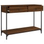 Konsolentisch aus braunem Holzwerkstoff Eiche 100x34,5x75 cm von , Seitentische - Ref: Foro24-834174, Preis: 72,38 €, Rabatt: %