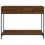 Engineered wood brown oak console table 100x34.5x75 cm by , Side tables - Ref: Foro24-834174, Price: 72,38 €, Discount: %