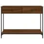 Konsolentisch aus braunem Holzwerkstoff Eiche 100x34,5x75 cm von , Seitentische - Ref: Foro24-834174, Preis: 71,67 €, Rabatt: %