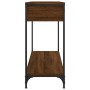 Engineered wood brown oak console table 100x34.5x75 cm by , Side tables - Ref: Foro24-834174, Price: 72,38 €, Discount: %
