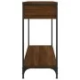 Engineered wood brown oak console table 100x34.5x75 cm by , Side tables - Ref: Foro24-834174, Price: 70,66 €, Discount: %