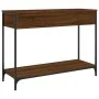 Engineered wood brown oak console table 100x34.5x75 cm by , Side tables - Ref: Foro24-834174, Price: 70,66 €, Discount: %