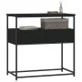 Konsolentisch aus schwarzem Holzwerkstoff 75x40x75 cm von , Seitentische - Ref: Foro24-834155, Preis: 64,26 €, Rabatt: %
