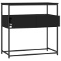 Mesa consola madera de ingeniería negra 75x40x75 cm