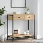 Engineered wood Sonoma oak console table 75x34.5x75 cm by , Side tables - Ref: Foro24-834176, Price: 67,55 €, Discount: %