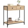Engineered wood Sonoma oak console table 75x34.5x75 cm by , Side tables - Ref: Foro24-834176, Price: 68,20 €, Discount: %