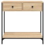 Engineered wood Sonoma oak console table 75x34.5x75 cm by , Side tables - Ref: Foro24-834176, Price: 68,20 €, Discount: %
