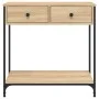 Engineered wood Sonoma oak console table 75x34.5x75 cm by , Side tables - Ref: Foro24-834176, Price: 67,55 €, Discount: %