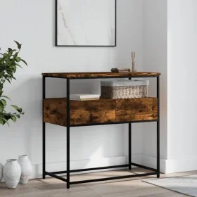 Engineered wood smoked oak console table 75x40x75 cm by , Side tables - Ref: Foro24-834157, Price: 52,55 €, Discount: %