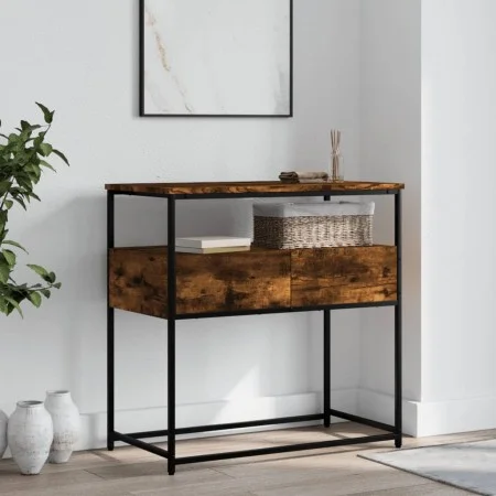 Engineered wood smoked oak console table 75x40x75 cm by , Side tables - Ref: Foro24-834157, Price: 52,55 €, Discount: %