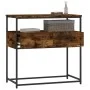 Engineered wood smoked oak console table 75x40x75 cm by , Side tables - Ref: Foro24-834157, Price: 52,55 €, Discount: %