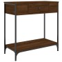 Engineered wood brown oak console table 75x34.5x75 cm by , Side tables - Ref: Foro24-834169, Price: 58,83 €, Discount: %