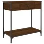 Mesa consola madera de ingeniería marrón roble 75x34,5x75 cm de , Mesas auxiliares - Ref: Foro24-834169, Precio: 57,98 €, Des...