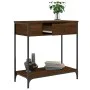 Mesa consola madera de ingeniería marrón roble 75x34,5x75 cm de , Mesas auxiliares - Ref: Foro24-834169, Precio: 57,98 €, Des...