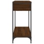 Engineered wood brown oak console table 75x34.5x75 cm by , Side tables - Ref: Foro24-834169, Price: 58,83 €, Discount: %