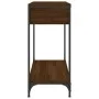 Mesa consola madera de ingeniería marrón roble 75x34,5x75 cm de , Mesas auxiliares - Ref: Foro24-834169, Precio: 57,98 €, Des...