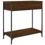 Mesa consola madera de ingeniería marrón roble 75x34,5x75 cm de , Mesas auxiliares - Ref: Foro24-834169, Precio: 57,98 €, Des...