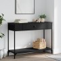 Black engineered wood console table 100x34.5x75 cm by , Side tables - Ref: Foro24-834160, Price: 65,33 €, Discount: %