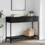 Black engineered wood console table 100x34.5x75 cm by , Side tables - Ref: Foro24-834160, Price: 64,87 €, Discount: %