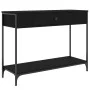 Black engineered wood console table 100x34.5x75 cm by , Side tables - Ref: Foro24-834160, Price: 64,87 €, Discount: %
