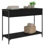 Black engineered wood console table 100x34.5x75 cm by , Side tables - Ref: Foro24-834160, Price: 64,87 €, Discount: %