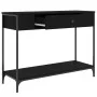Black engineered wood console table 100x34.5x75 cm by , Side tables - Ref: Foro24-834160, Price: 64,87 €, Discount: %