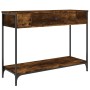 Smoked oak plywood console table 100x34.5x75 cm by , Side tables - Ref: Foro24-834162, Price: 58,56 €, Discount: %