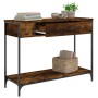 Smoked oak plywood console table 100x34.5x75 cm by , Side tables - Ref: Foro24-834162, Price: 58,56 €, Discount: %