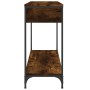 Smoked oak plywood console table 100x34.5x75 cm by , Side tables - Ref: Foro24-834162, Price: 58,56 €, Discount: %