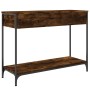Smoked oak plywood console table 100x34.5x75 cm by , Side tables - Ref: Foro24-834162, Price: 58,56 €, Discount: %