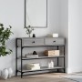 Engineered wood gray Sonoma console table 100x25x75 cm by , Side tables - Ref: Foro24-834183, Price: 89,52 €, Discount: %
