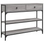 Engineered wood gray Sonoma console table 100x25x75 cm by , Side tables - Ref: Foro24-834183, Price: 89,52 €, Discount: %