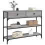 Engineered wood gray Sonoma console table 100x25x75 cm by , Side tables - Ref: Foro24-834183, Price: 89,52 €, Discount: %