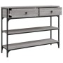 Engineered wood gray Sonoma console table 100x25x75 cm by , Side tables - Ref: Foro24-834183, Price: 89,52 €, Discount: %