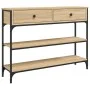 Engineered wood Sonoma oak console table 100x25x75 cm by , Side tables - Ref: Foro24-834181, Price: 89,41 €, Discount: %