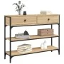 Engineered wood Sonoma oak console table 100x25x75 cm by , Side tables - Ref: Foro24-834181, Price: 89,41 €, Discount: %