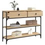 Engineered wood Sonoma oak console table 100x25x75 cm by , Side tables - Ref: Foro24-834181, Price: 84,18 €, Discount: %