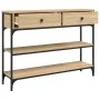 Engineered wood Sonoma oak console table 100x25x75 cm by , Side tables - Ref: Foro24-834181, Price: 89,41 €, Discount: %