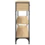 Engineered wood Sonoma oak console table 100x25x75 cm by , Side tables - Ref: Foro24-834181, Price: 89,41 €, Discount: %